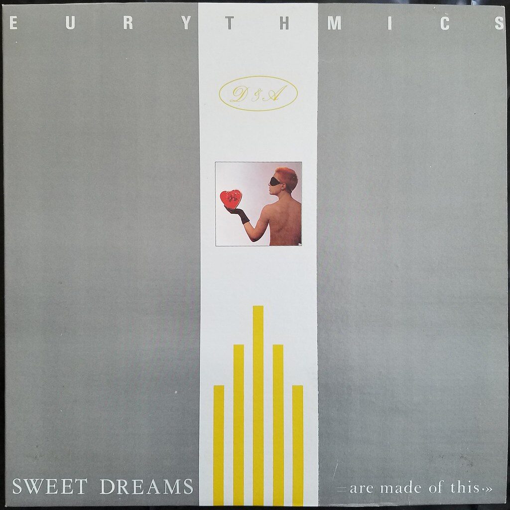 Immagine della copertina del disco degli Eurythmics "Sweet dreams are made of this" (“20171221_133034” by capleez is licensed under CC BY-NC-SA 2.0). La musica rock è una filosofia di vita.