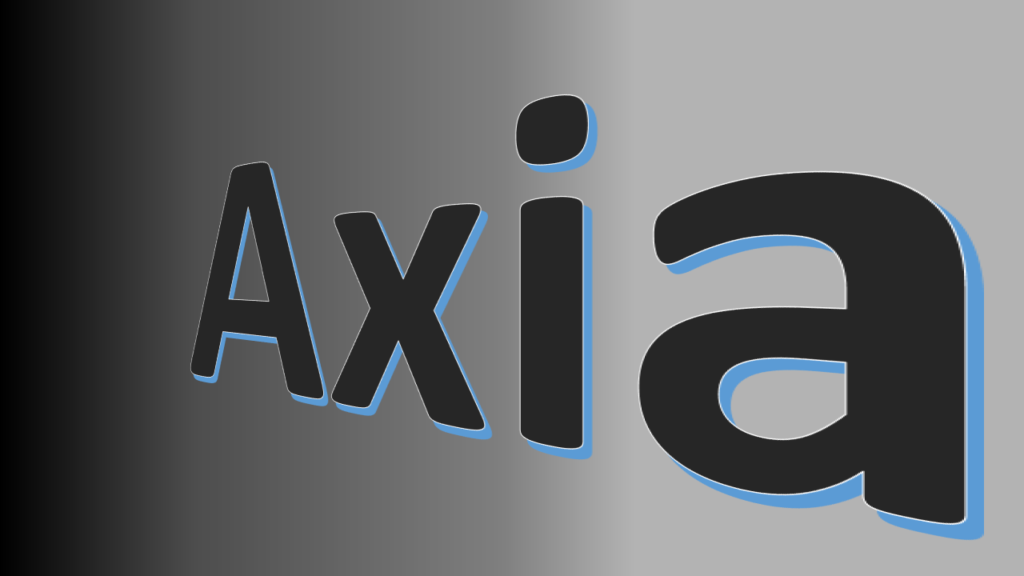 Grafica personalizzata della parola greca AXIA.