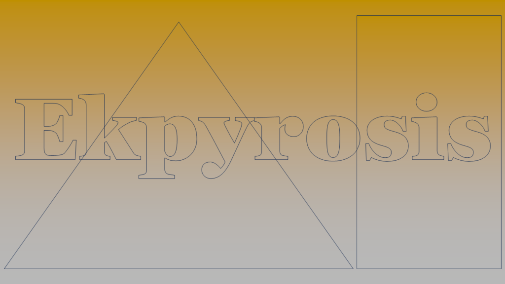 Grafica personalizzata della parola greca EKPYROSIS.