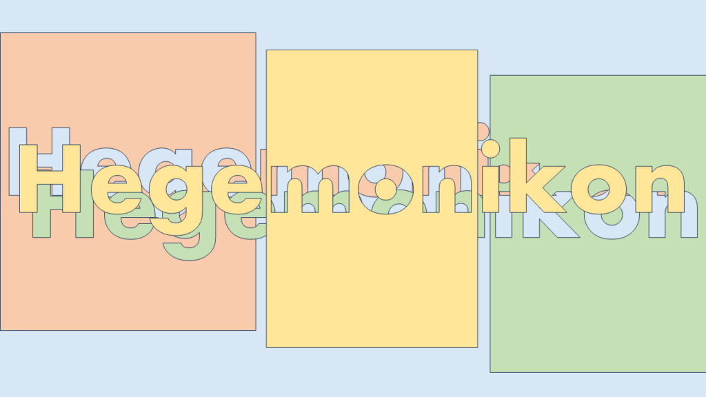 Grafica personalizzata della parola greca HEGEMONIKON.