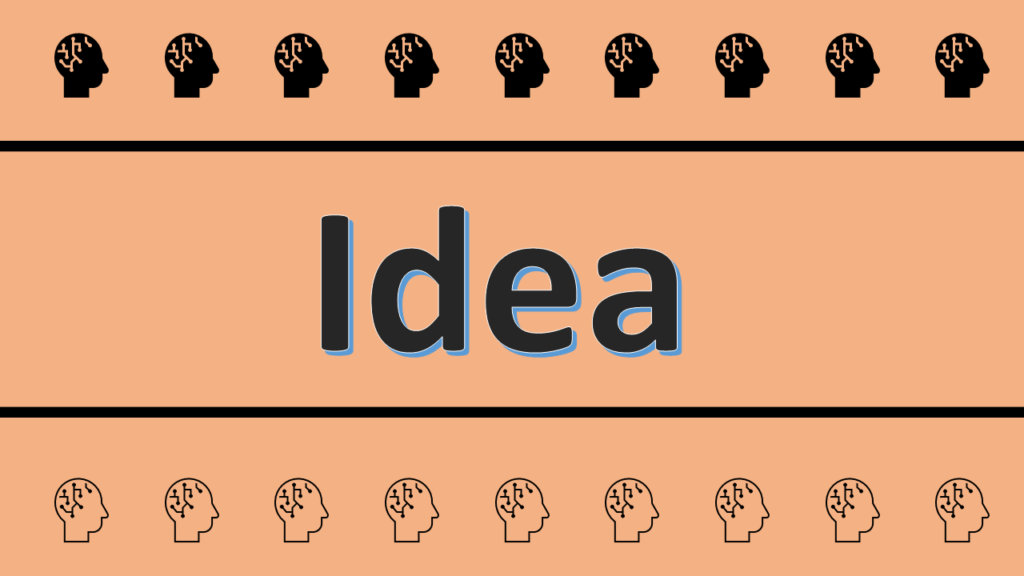 Grafica personalizzata della parola greca IDEA.