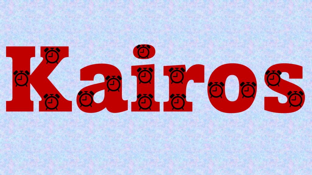 Grafica personalizzata della parola greca KAIROS.