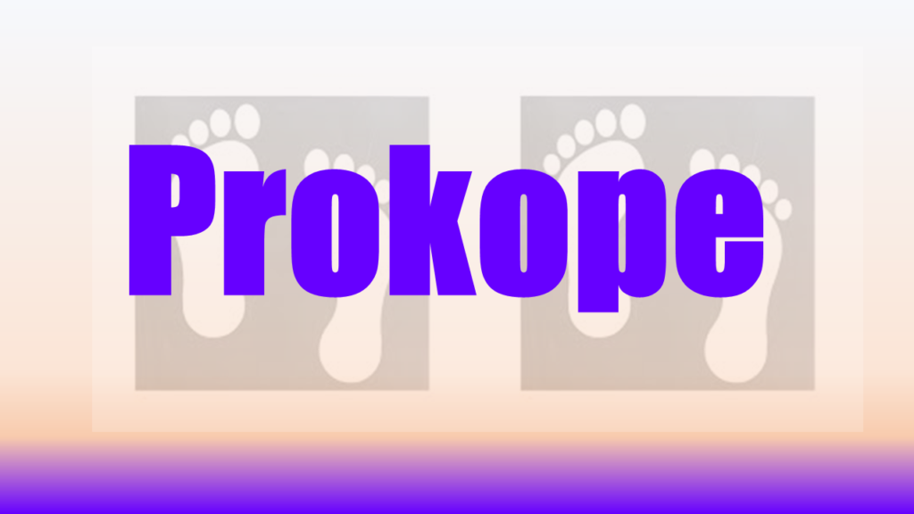 Grafica personalizzata della parola greca PROKOPE.