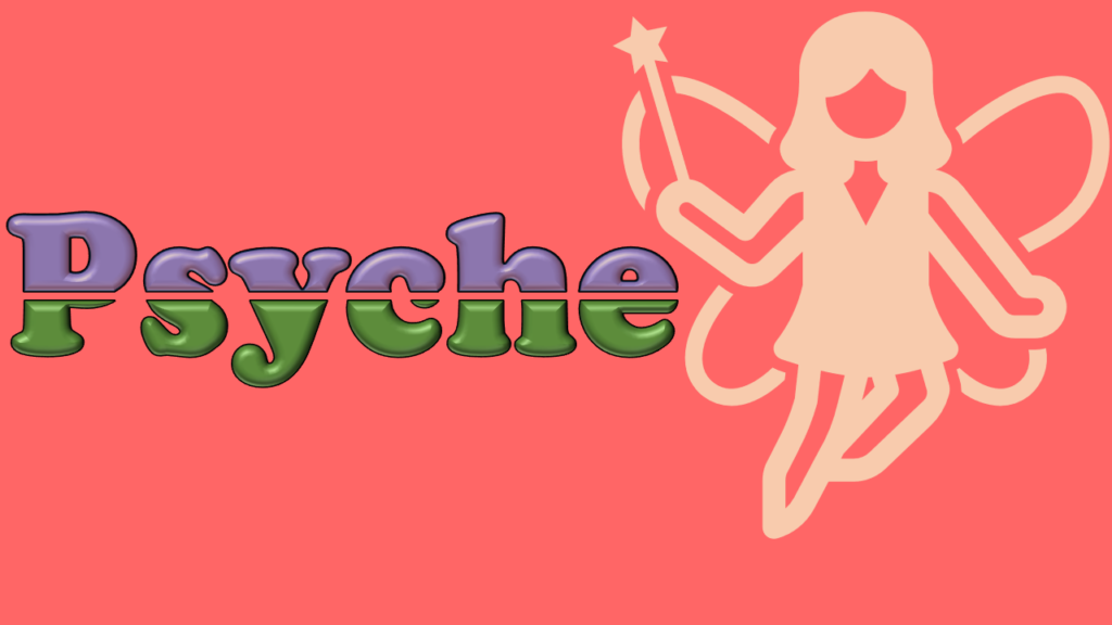 Grafica personalizzata della parola greca PSYCHE.