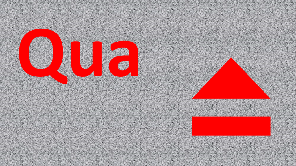 Grafica personalizzata della parola greca QUA.