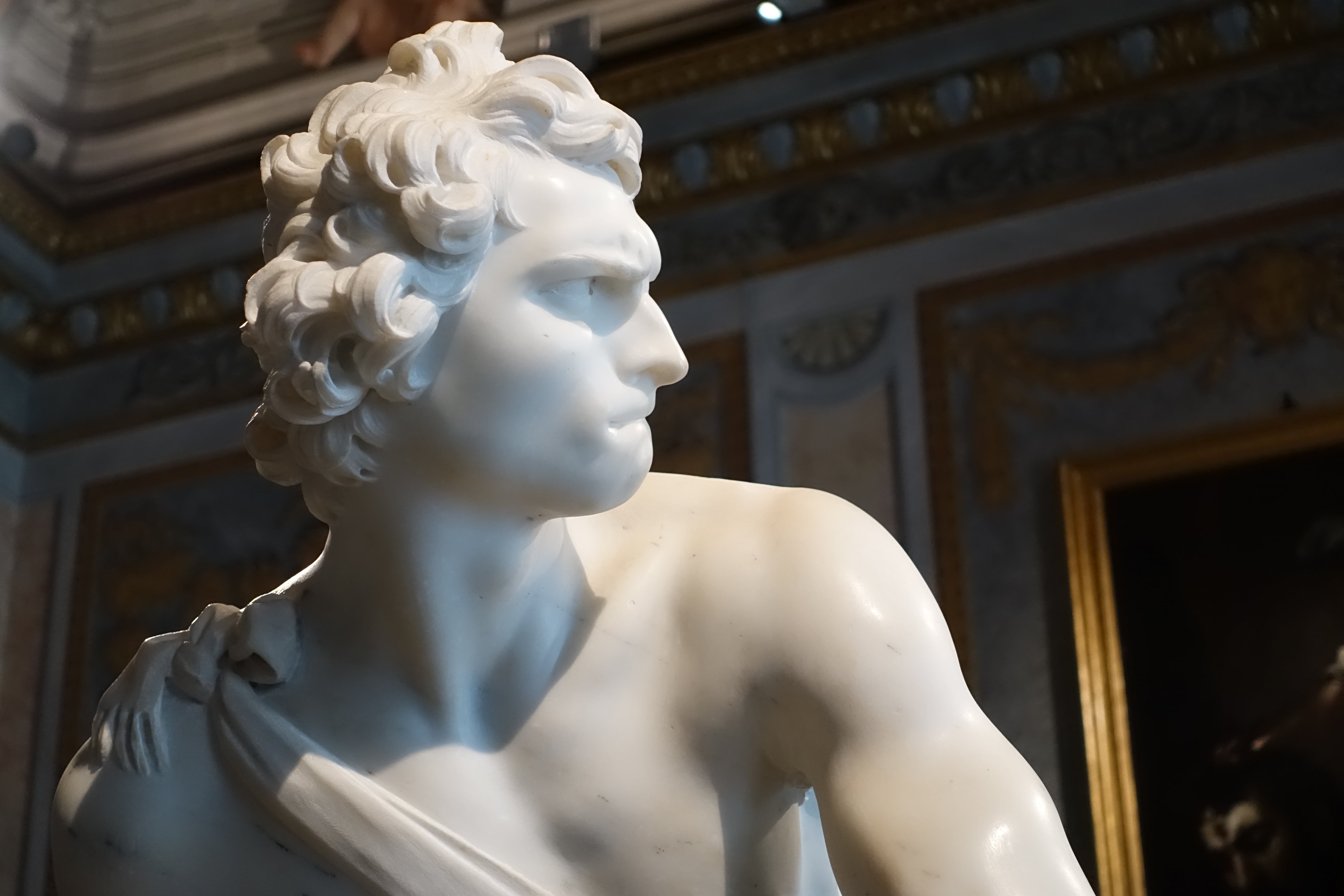 Gian Lorenzo Bernini - Davis, particolare. (Galleria Borghese, Roma). Foto di Carlo de Blasio.