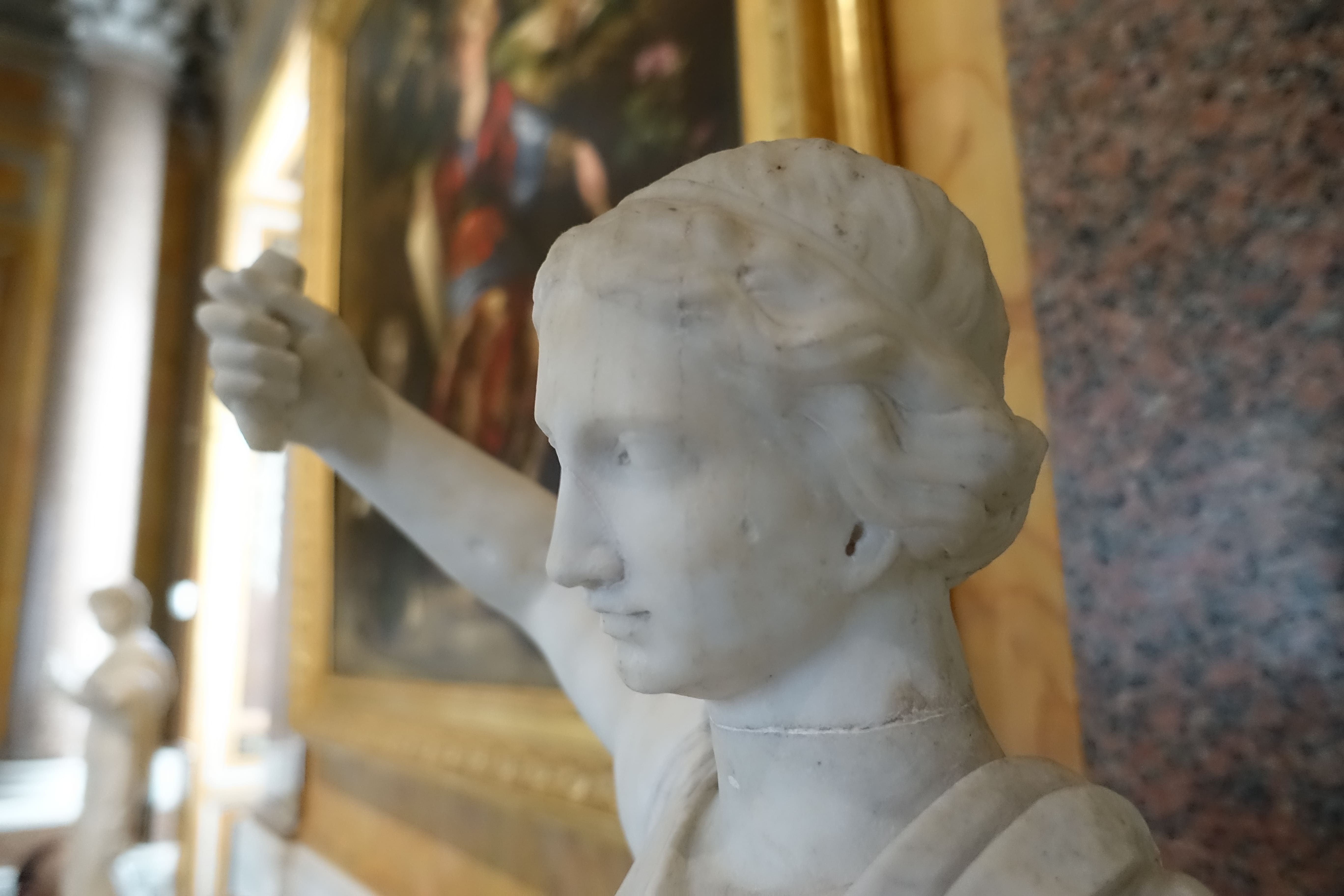 Arte Romana - Statuetta di Artemide, dettaglio. (Galleria Borghese, Roma). Foto di Carlo de Blasio.